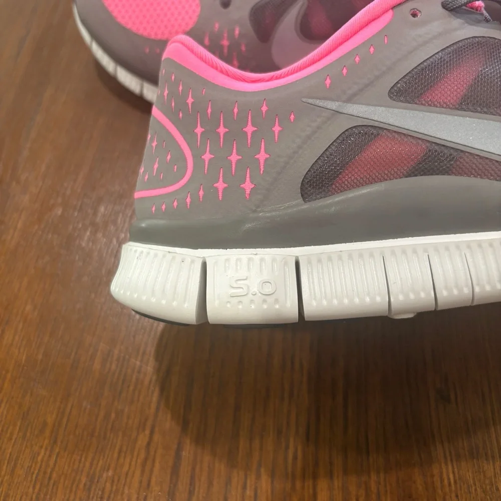 Nike Free Run 3 Women’s Running Shoes Pink Gray Size 10 - Picture 7 of 11